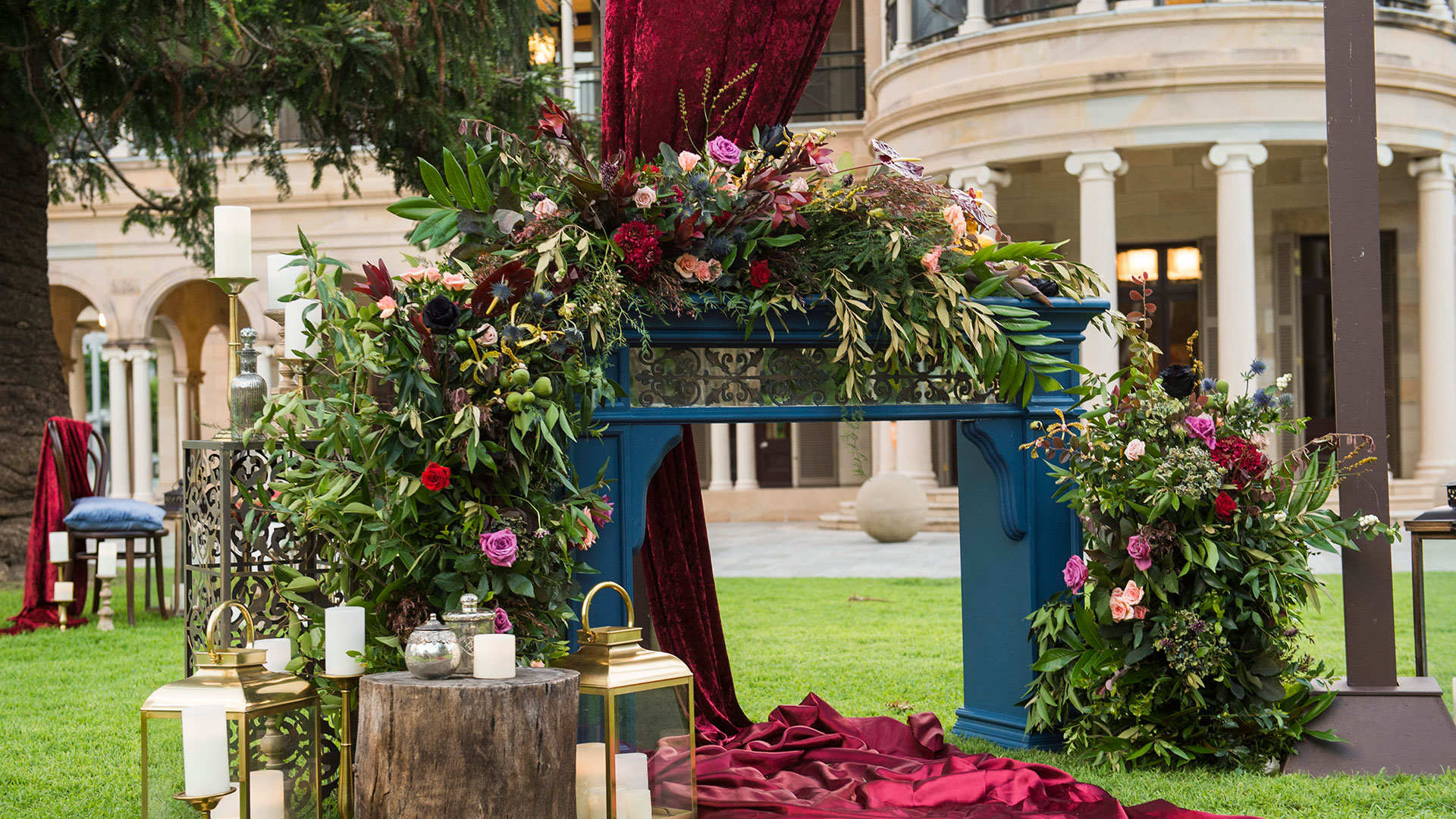 Floral display at Old Government House